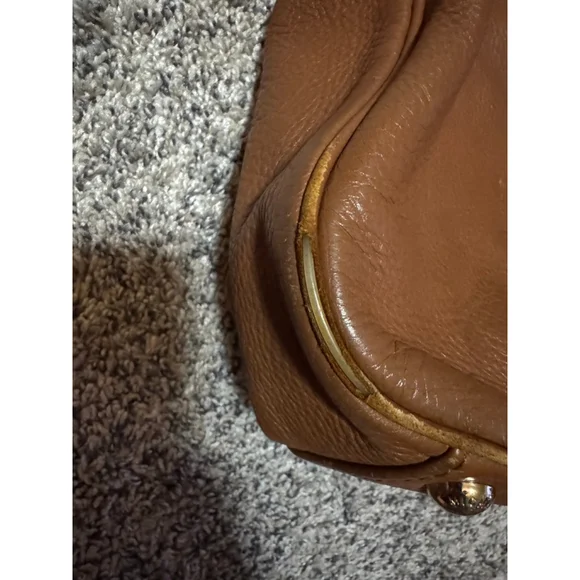 Women's Michael Kors Brown Gold Leather Hobo Bag One Size​ - Picture 9 of 16